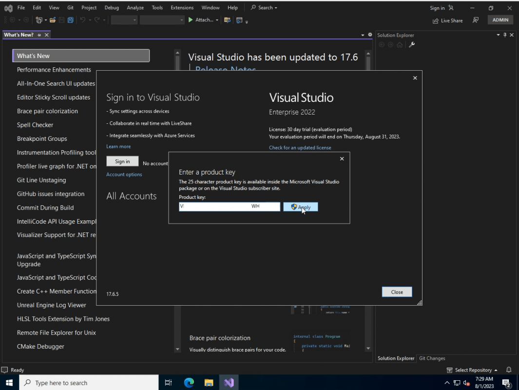 Buy Visual Studio 2022 Enterprise Product Key