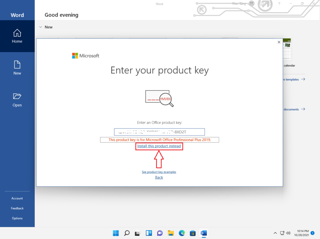 Install Microsoft Office 2019 pp product key