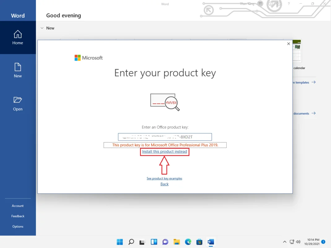 Install Microsoft Office 2019 pp product key