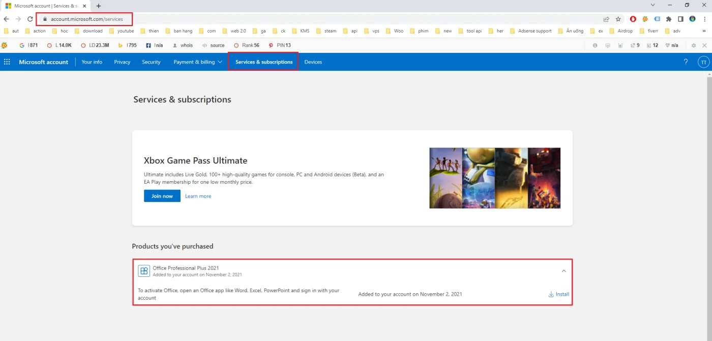 Microsoft Office 2021 Professional Plus Product Key 1 PC Bind Mail Lifetime
